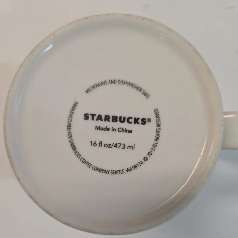 Starbucks Hong Kong Global Icon Collector 16 Oz Coffee Mug Orange 2013